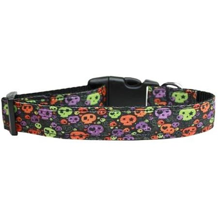 UNCONDITIONAL LOVE Confetti Skulls Nylon Dog CollarLarge UN764835